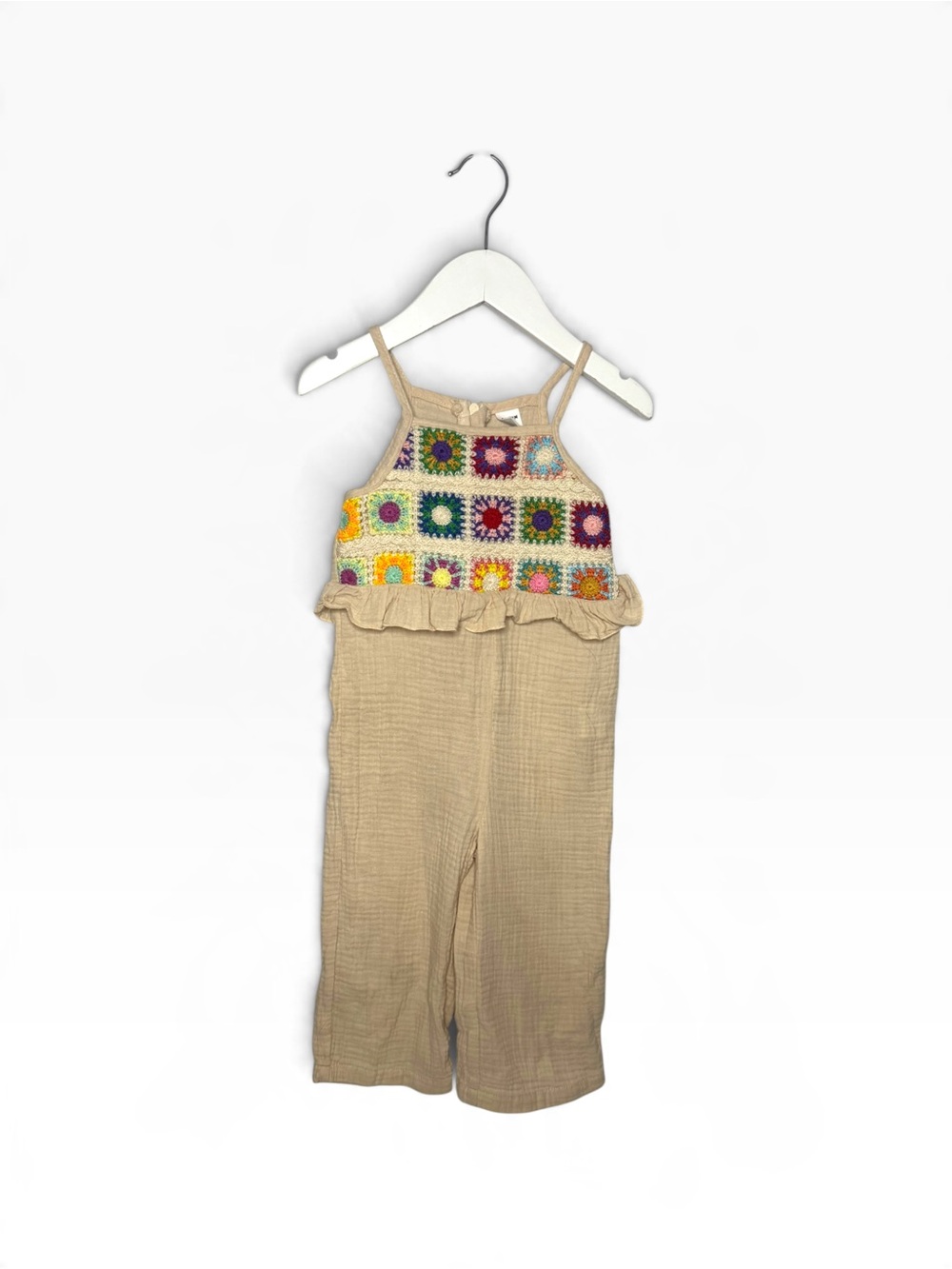 ⭐️ 5/$30 SHEIN Kids Floral Crocheted Jumpsuit Romper size 18-24M